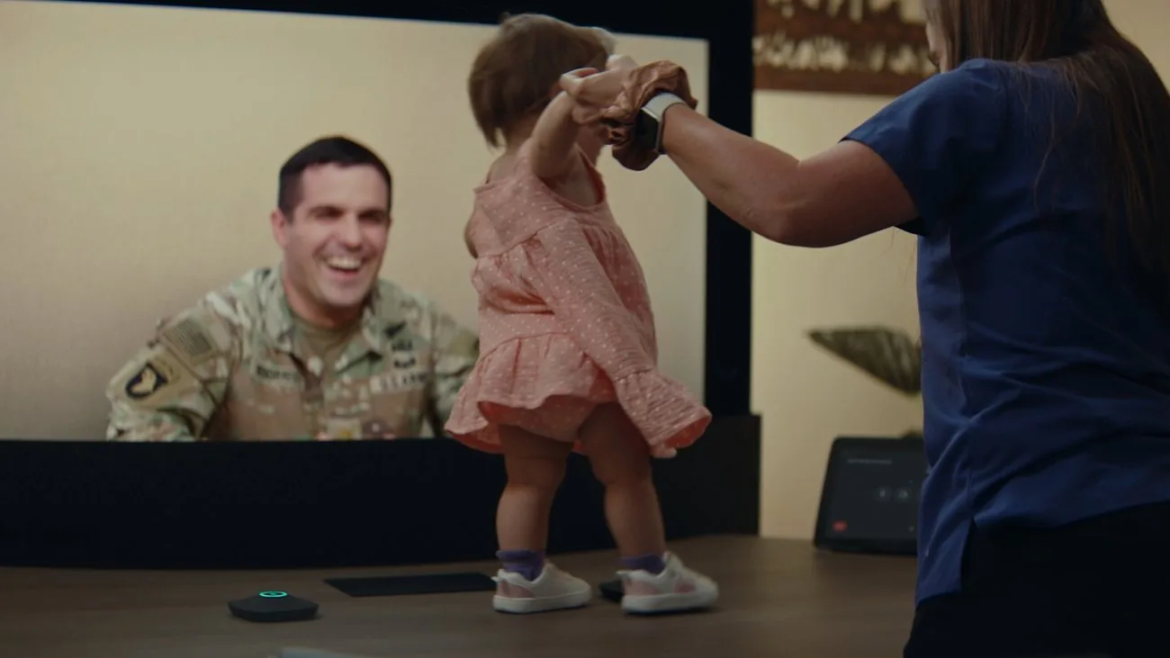Google Deploys Beam 3D Booths to 20 Global USO Centers — Google image