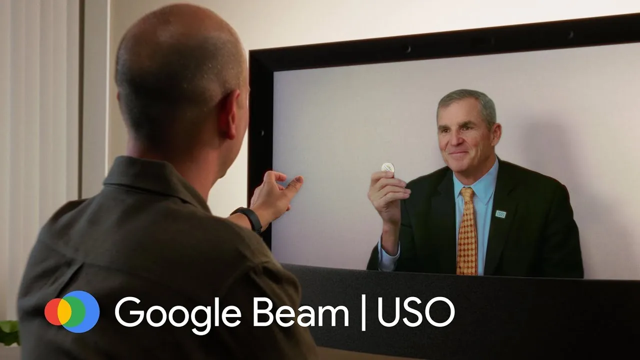 USO video booth setup supporting deployed military personnel.