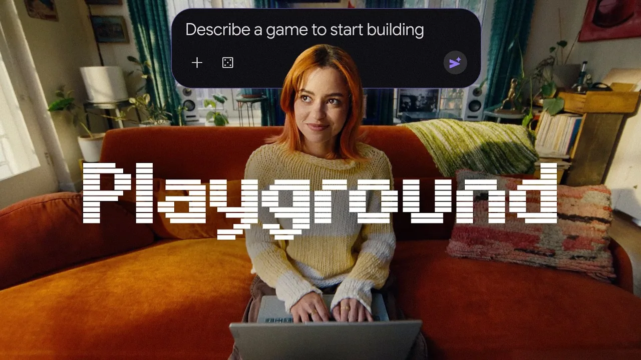 Title card for the official video Introducing Playground: If you can think it, you can play it.