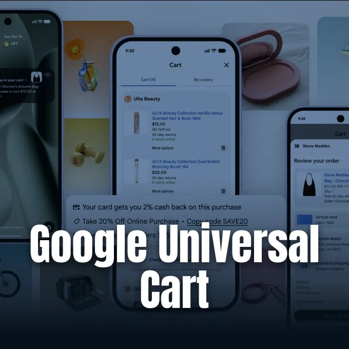 Multiple smartphone screens displaying digital shopping carts and retail order review interfaces