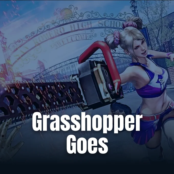 Official studio artwork representing Grasshopper Manufacture games and CEO Goichi Suda.