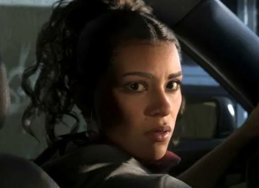 Protagonist Lucia looking over her shoulder in Grand Theft Auto 6.