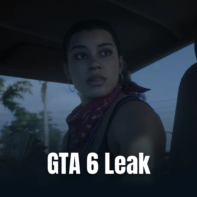 Lucia looks back over her shoulder while sitting inside a car with a red bandana around her neck.