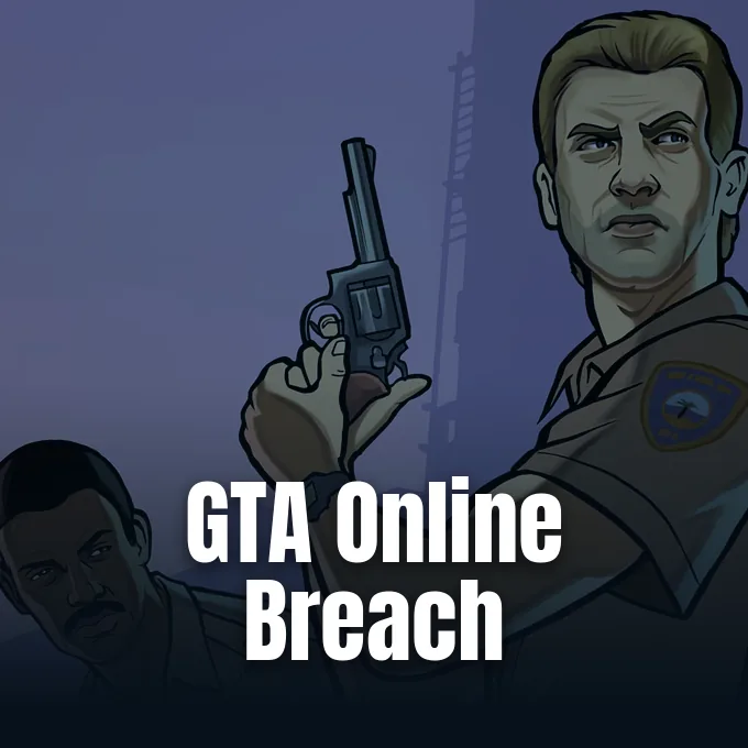GTA Online heist crew promotional artwork from Rockstar Games related to the arrested GTA Online hacker.
