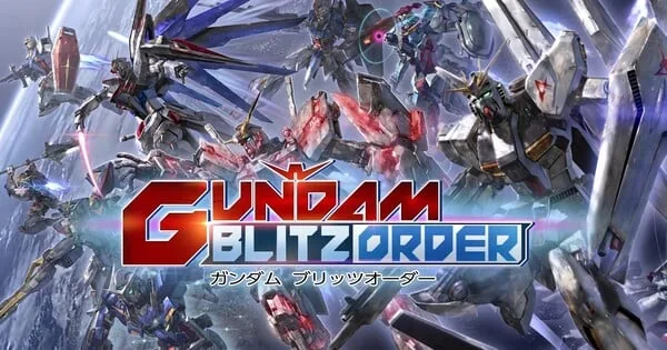Promotional thumbnail for the Gundam Blitz Order mobile game announcement.