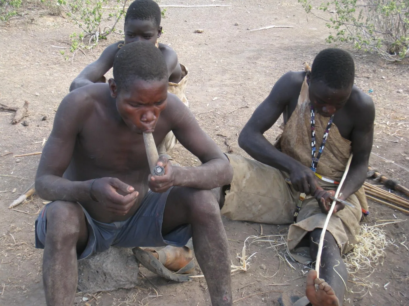 Members of the Hadza community in Tanzania who participated in microbiome research.