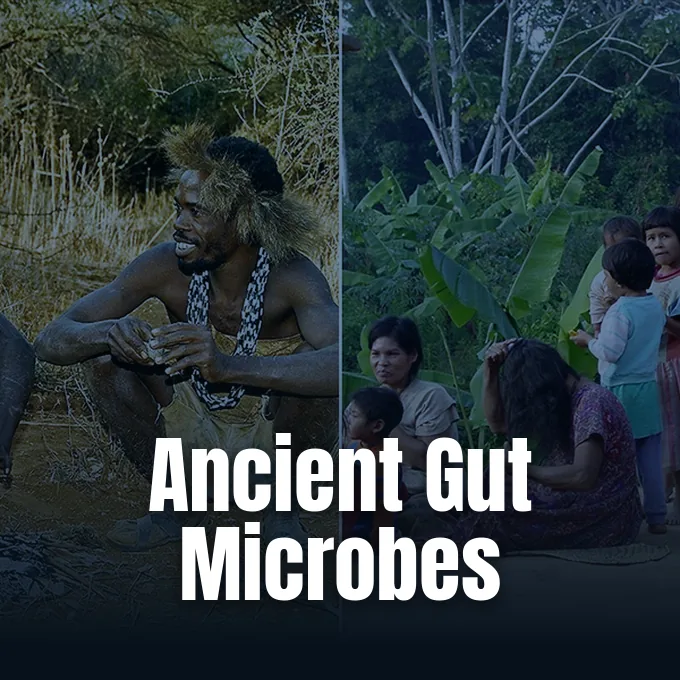 A split image showing members of traditional indigenous populations in their local outdoor environments.