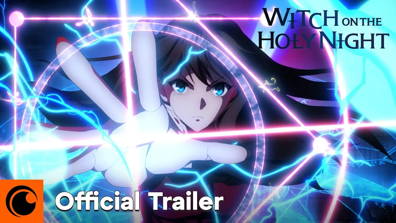 Video still from the official trailer for the Witch on the Holy Night anime.