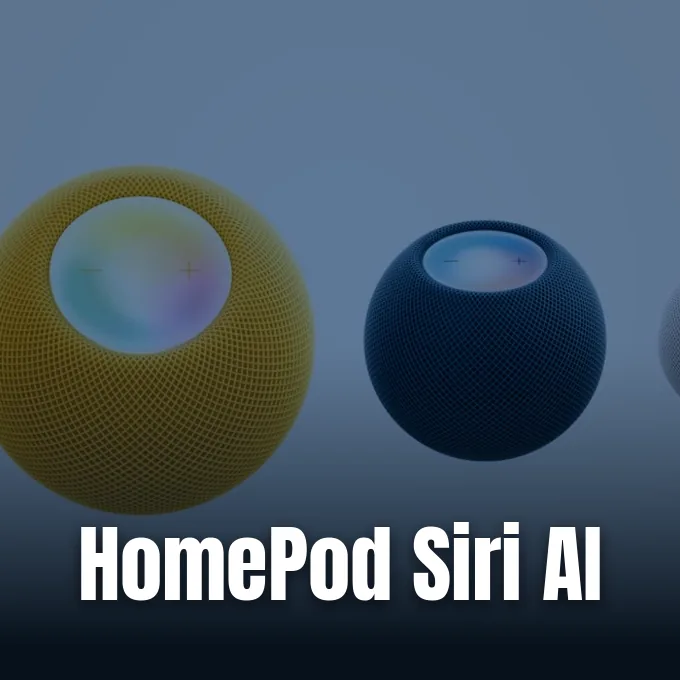 Two Apple HomePod mini smart speakers shown side by side against a clean background.
