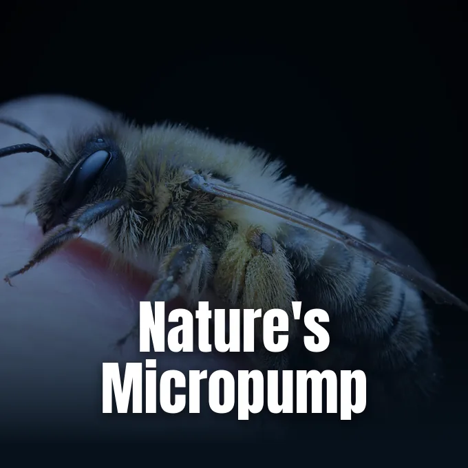 A close-up macro photograph of a honey bee resting against a dark background.