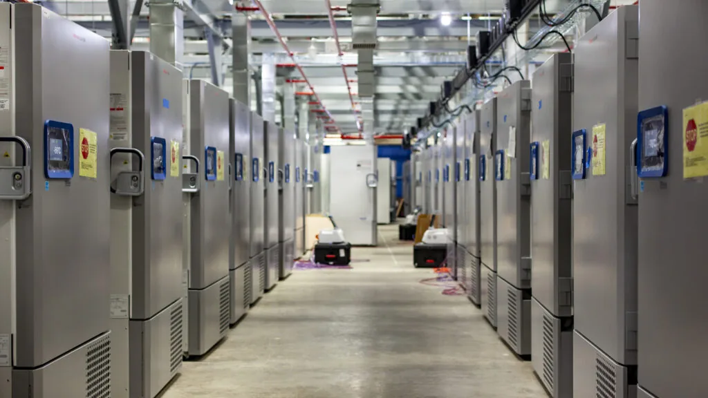 Pharmaceutical manufacturing complex producing messenger RNA vaccines.