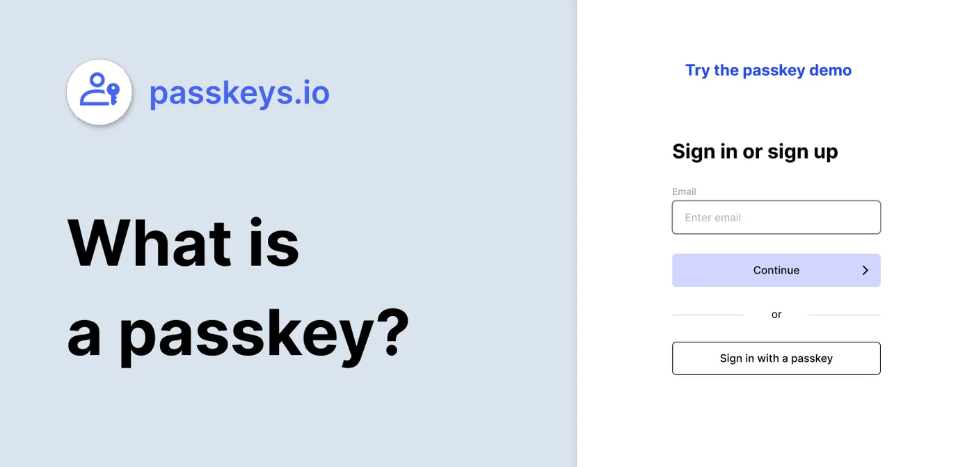 Infographic demonstrating passkey login flow.