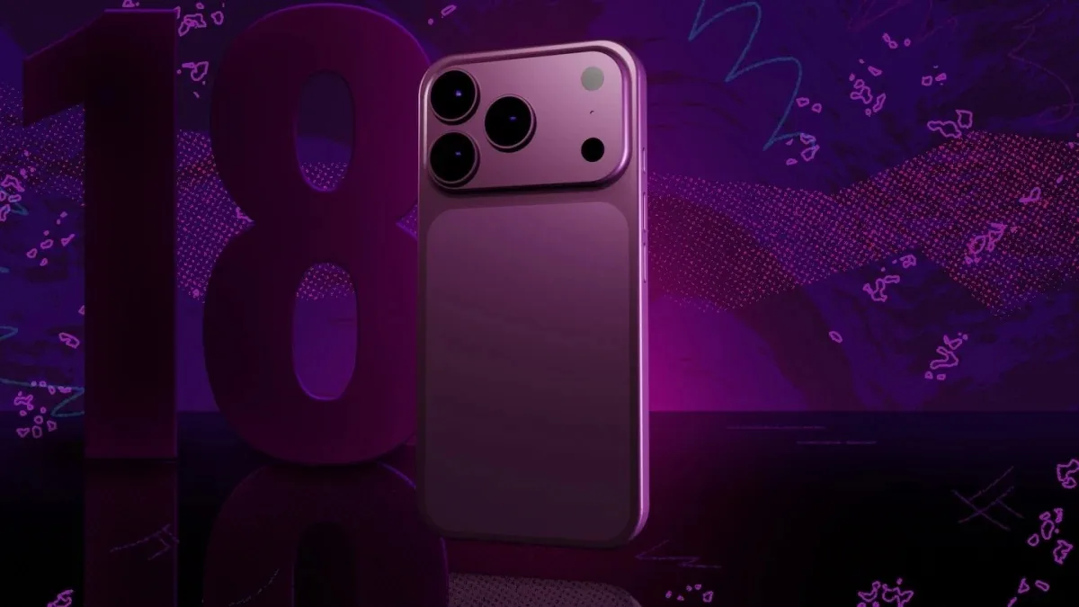 Promotional image of Apple iPhone 18 series hardware.