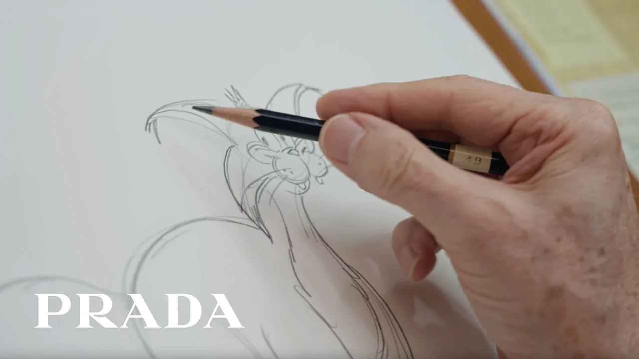 Drawing Prada behind the scenes production still