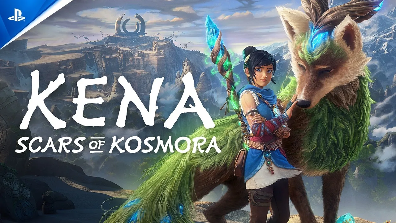 Title frame from the Kena Scars of Kosmora announcement trailer released for PlayStation 5.