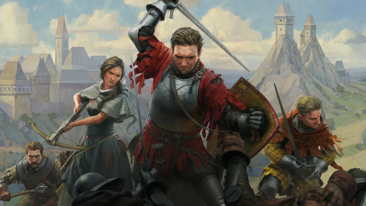 Kingdom Come Deliverance 2 key artwork depicting medieval setting