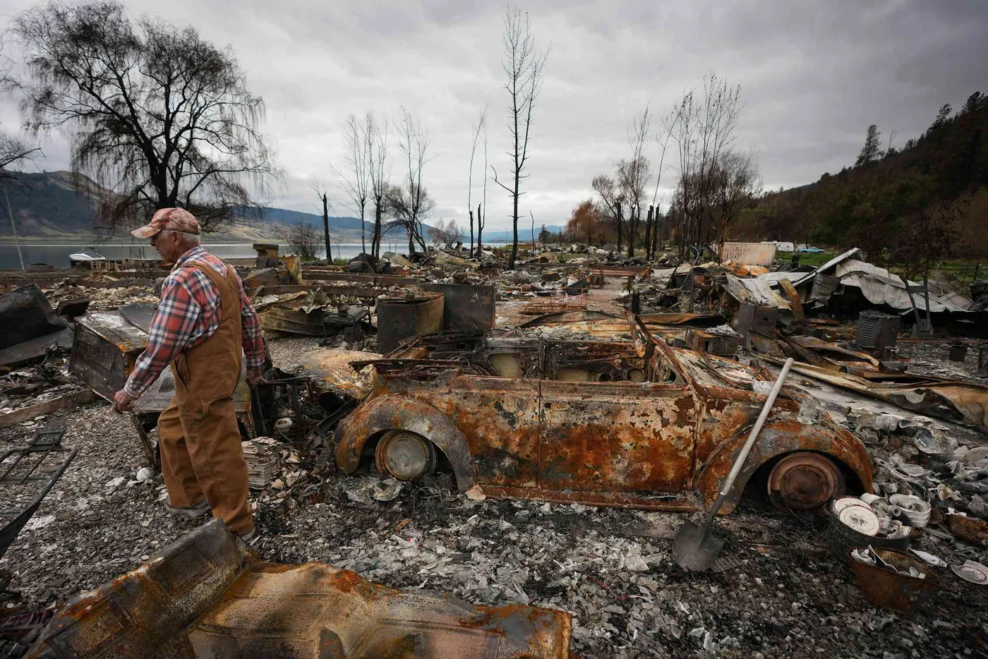 Wildfire aftermath on Okanagan Indian Band land highlighting local climate adaptation challenges