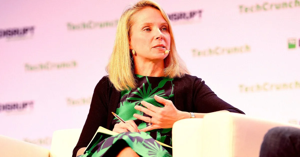 Marissa Mayer AI startup coverage illustration.