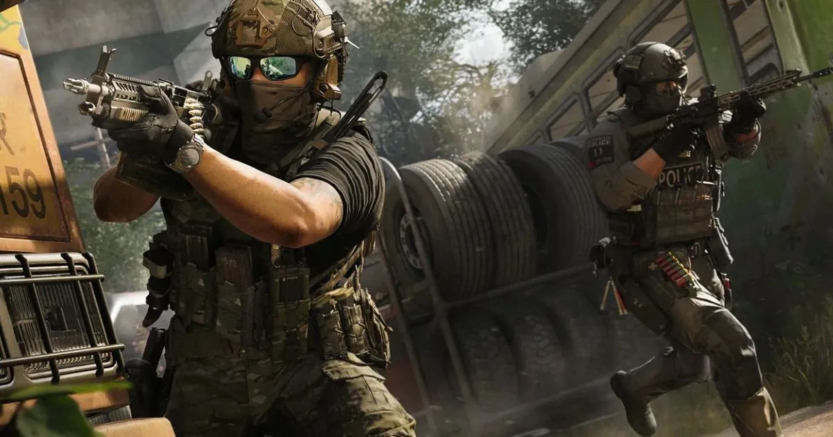 Modern Warfare 4 campaign promotional graphic showing military forces.