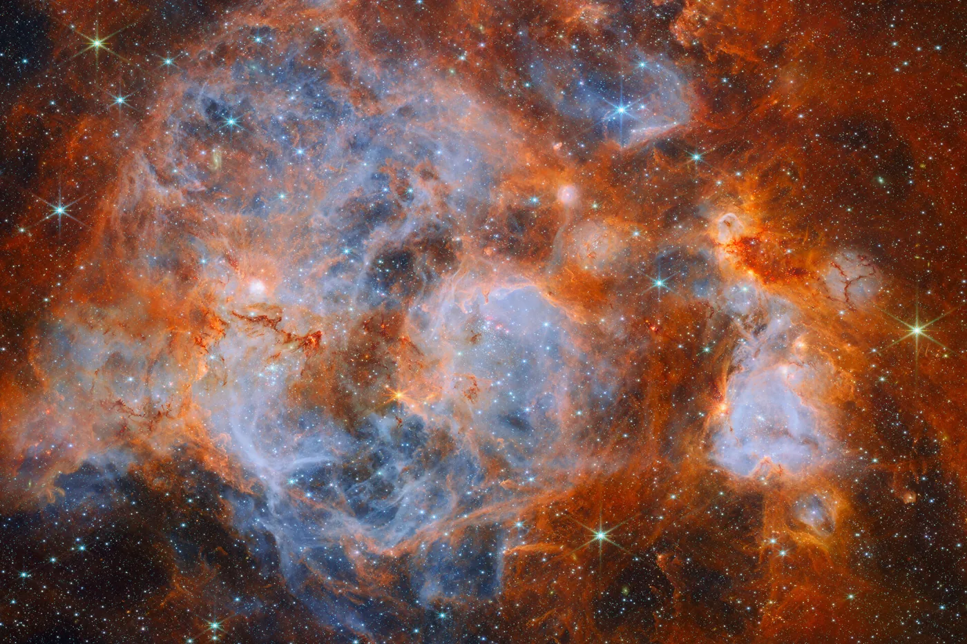 N159 nebula observed by Webb NIRCam