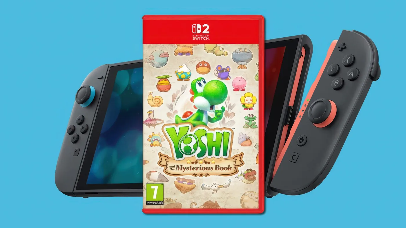 Nintendo Switch 2 boxed game packaging on display.