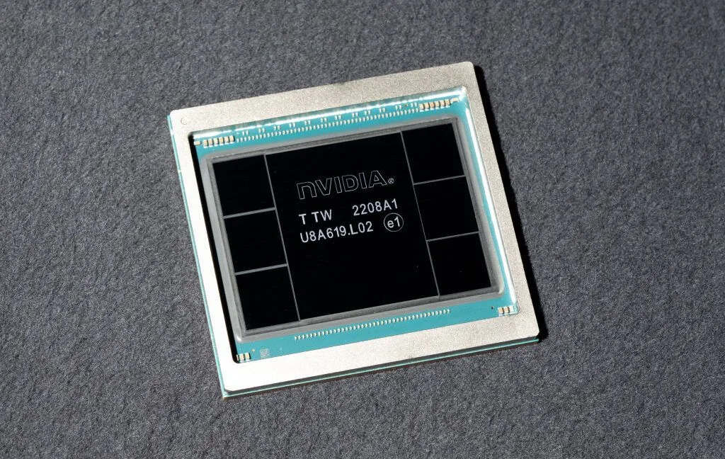 Hardware illustration representing data center GPUs subject to federal Nvidia chip smuggling curbs.