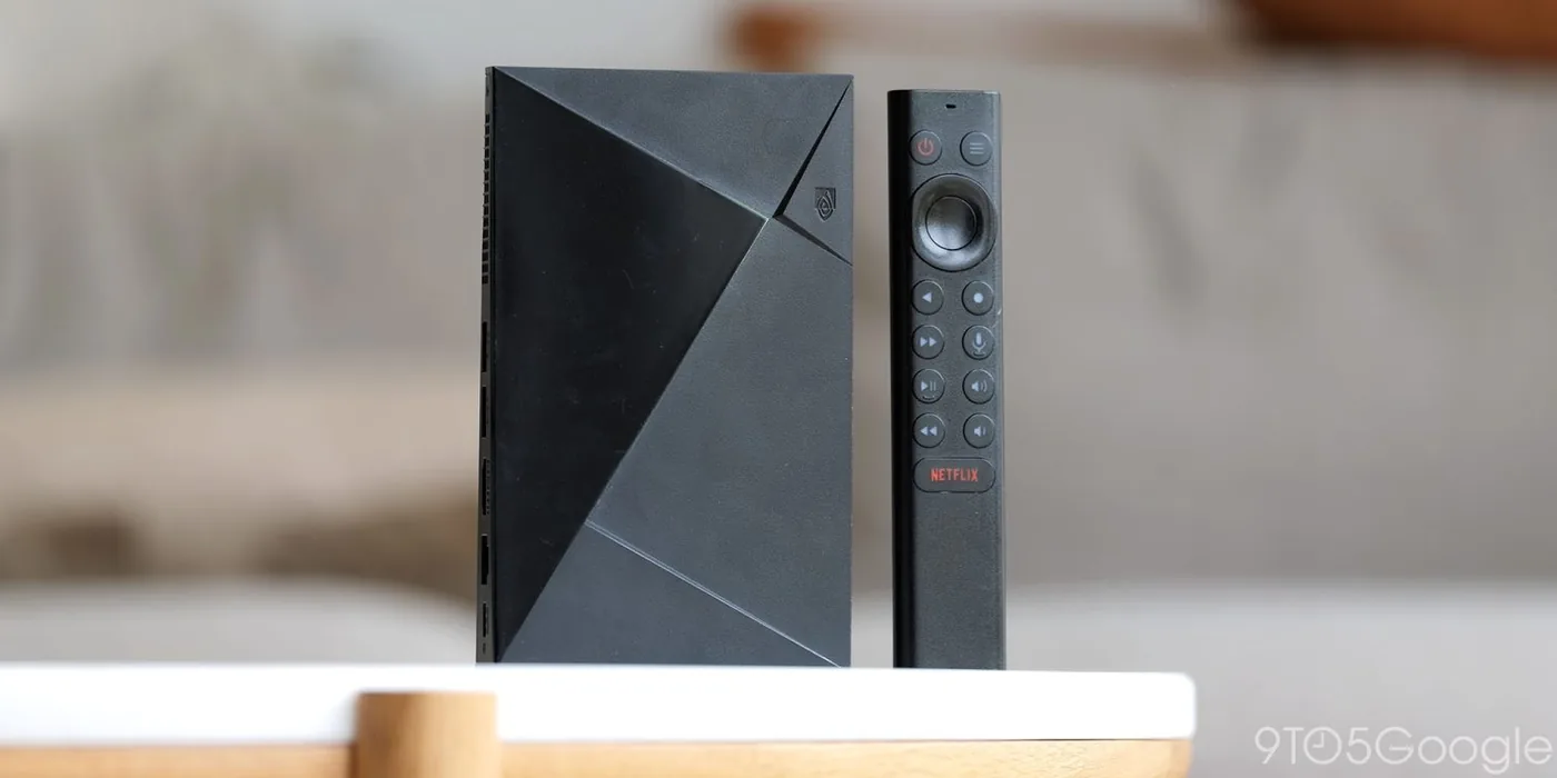 Nvidia Shield TV Pro media console on a tabletop surface