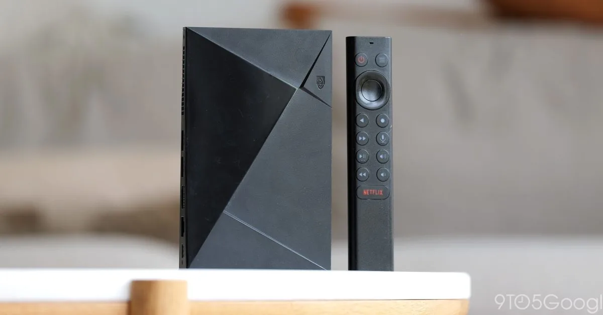 Nvidia Shield TV Pro set-top box and remote control