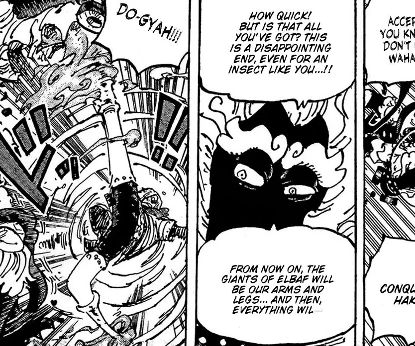 Saint Killingham confronting Sanji on Elbaf.