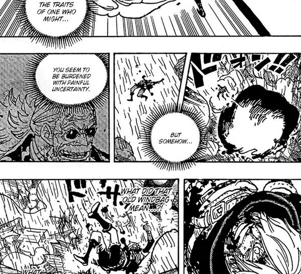 Sanji recalling advice from Scopper Gaban about King qualities.