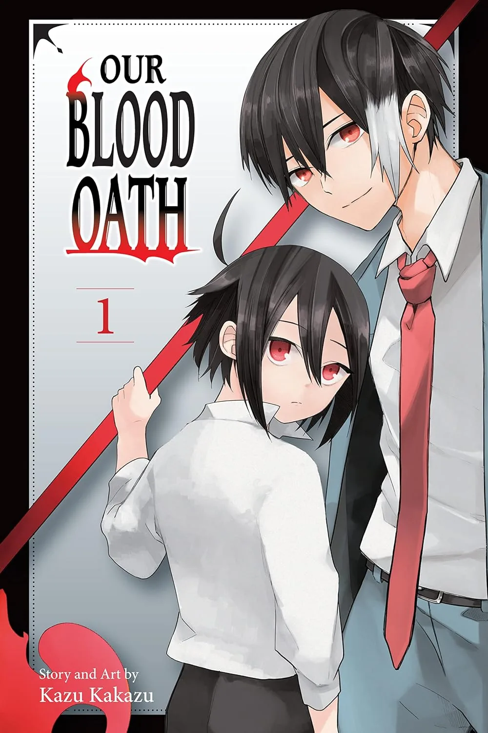 Cover illustration of the Our Blood Oath manga created by Kazu Kakazu.