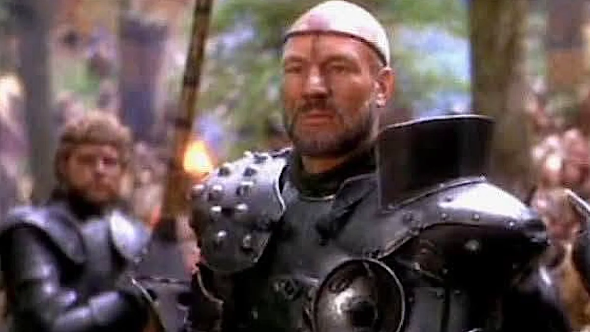Patrick Stewart as King Leodegrance in Excalibur