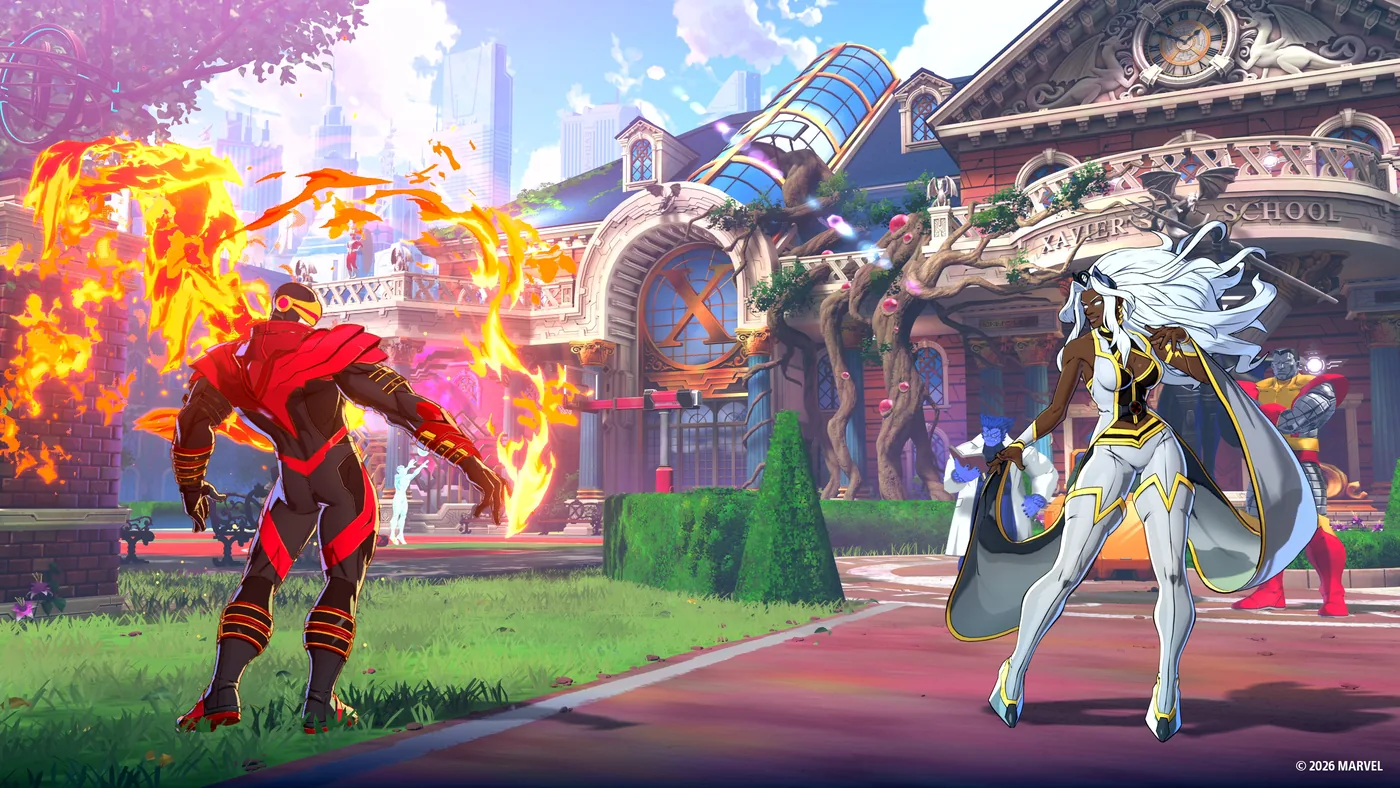 Screenshot showing Cyclops in battle during a match.