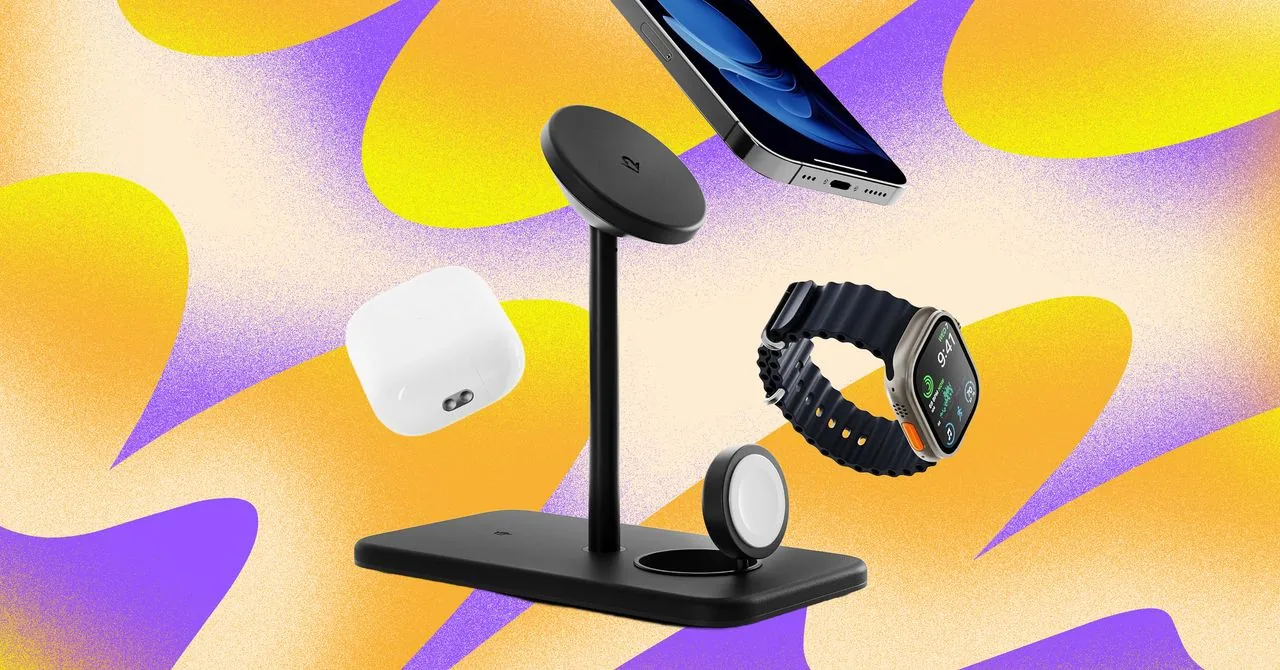 An editorial graphic illustrating mobile accessories discounted during Amazon Prime Day.