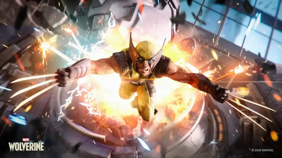 Wolverine battles a Sentinel in Marvel's Wolverine demonstrating PS5 AI upscaling graphics.