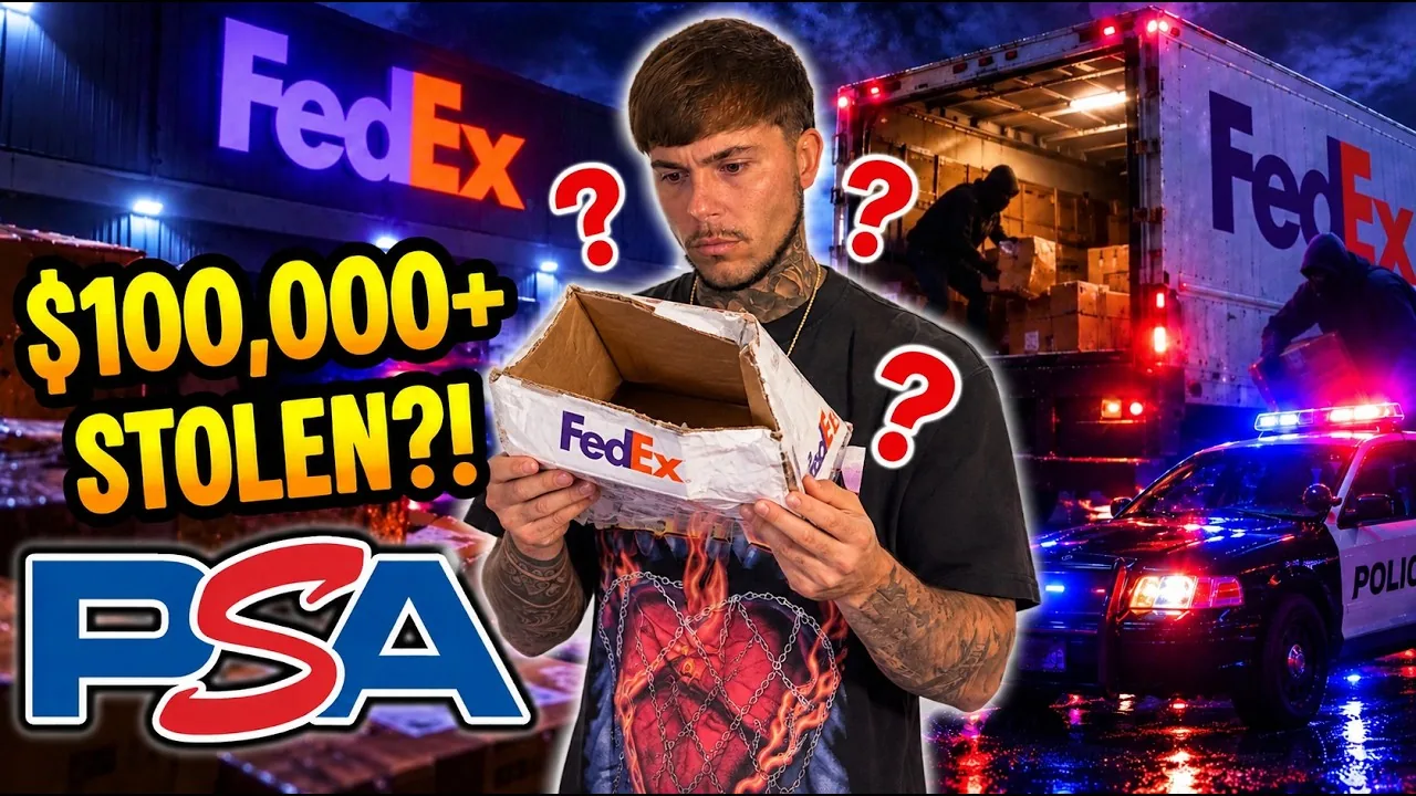 Video thumbnail from collector SKY-B discussing the stolen card shipment.