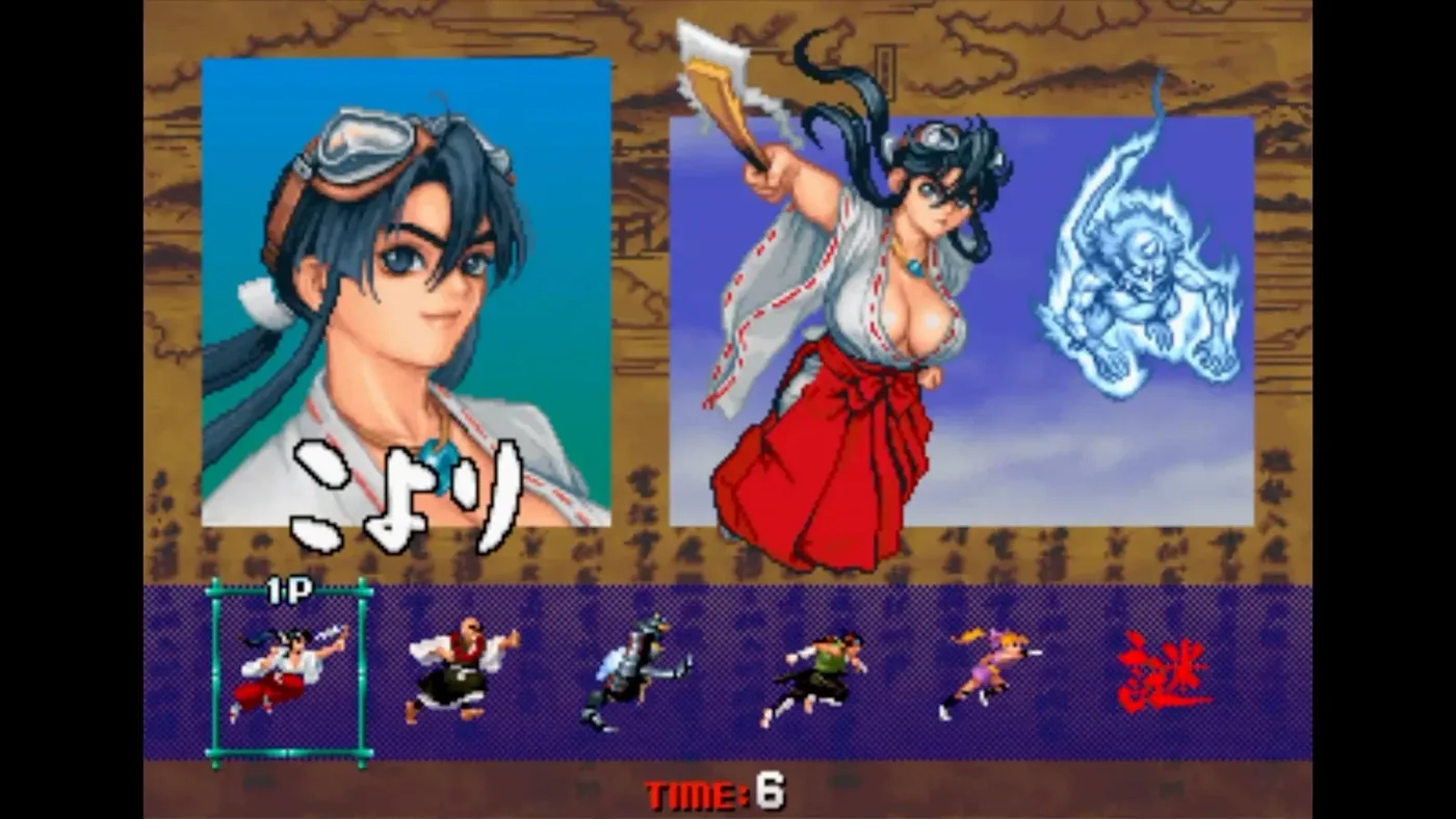 Pilot selection screen featuring character illustrations and slot layout.