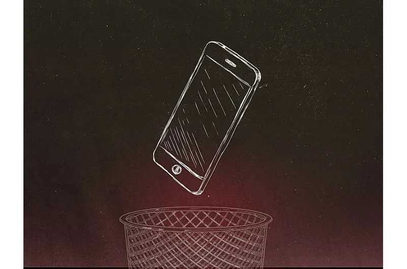 A person checking a device amid discussions about quitting smartphones.