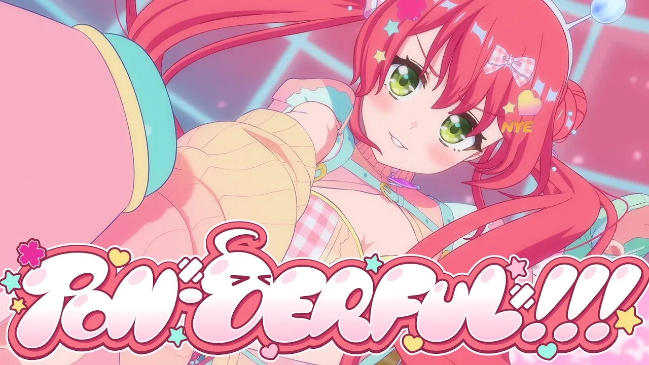 Promotional video still for the Sakura Miko music video created by Sanzigen.