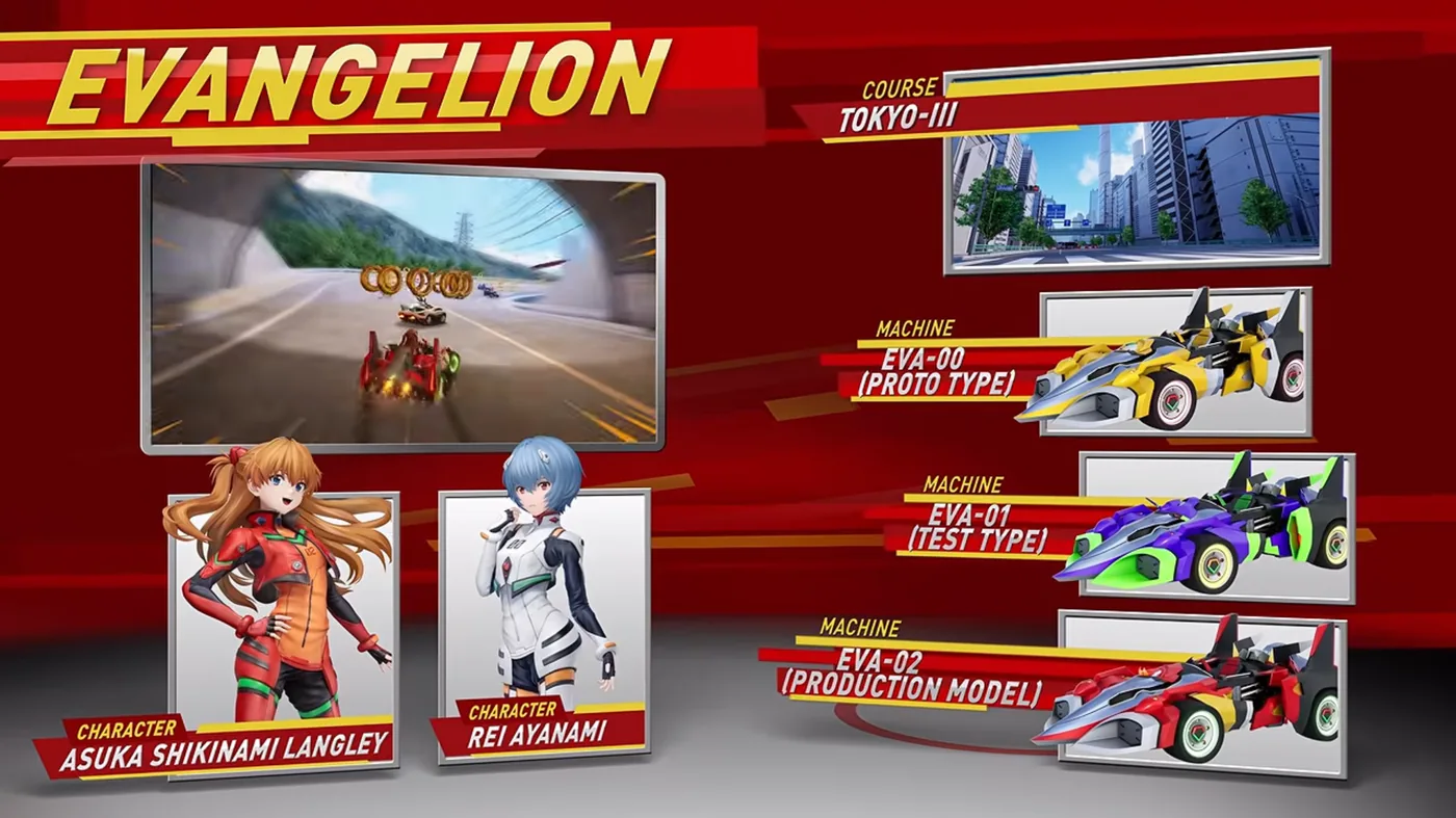Promotional roadmap graphic for Sonic Racing CrossWorlds Year Two content updates.