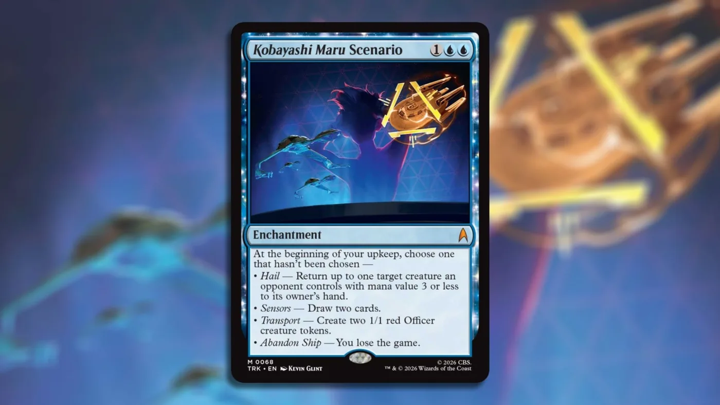 Kobayashi Maru Scenario enchantment card in Magic: The Gathering.