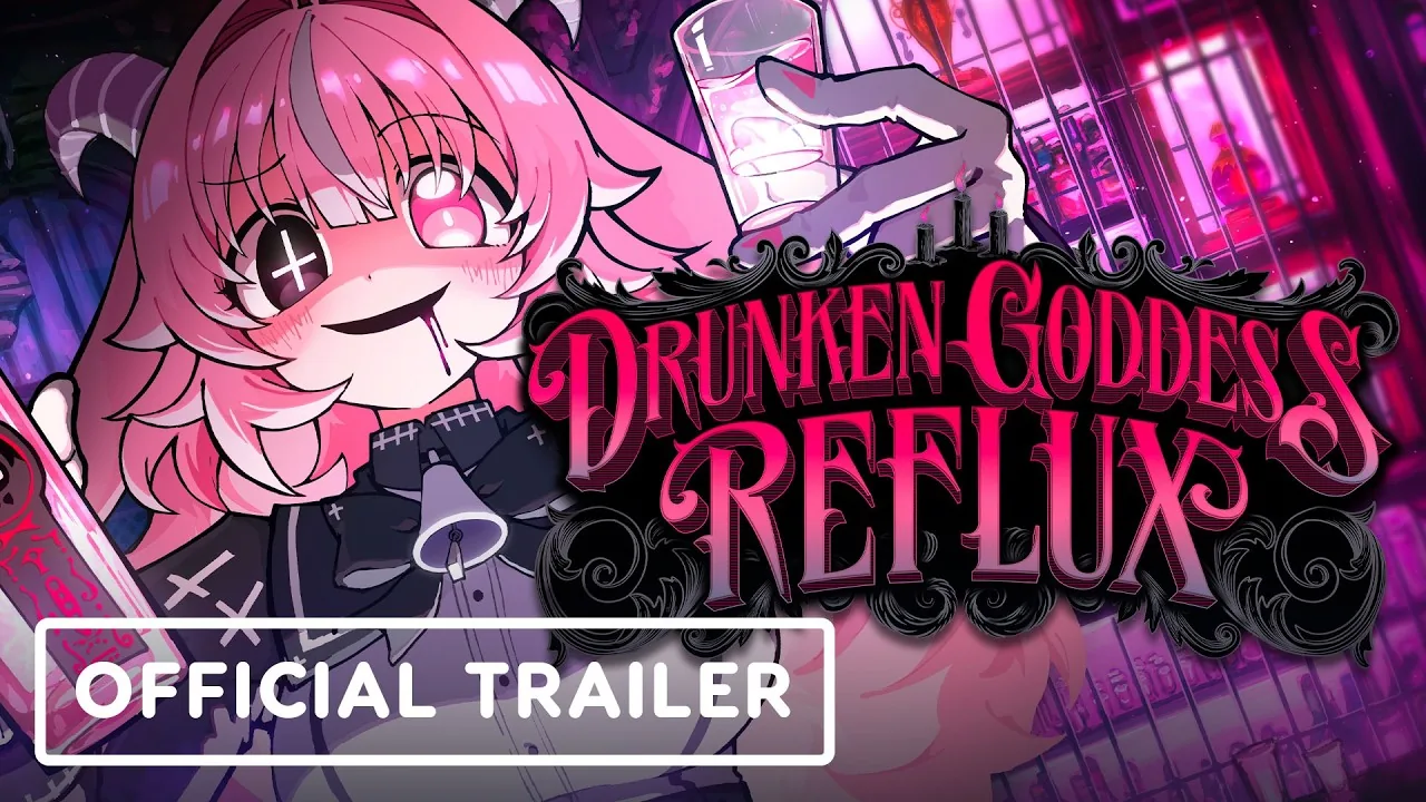 Drunken Goddess Reflux trailer title card during Steam Next Fest.