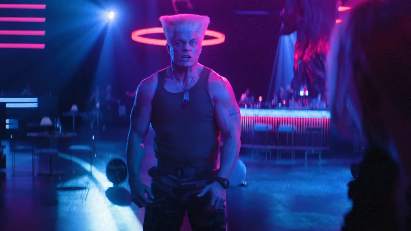 Production still from the Street Fighter movie 2026 showcasing character hair design.