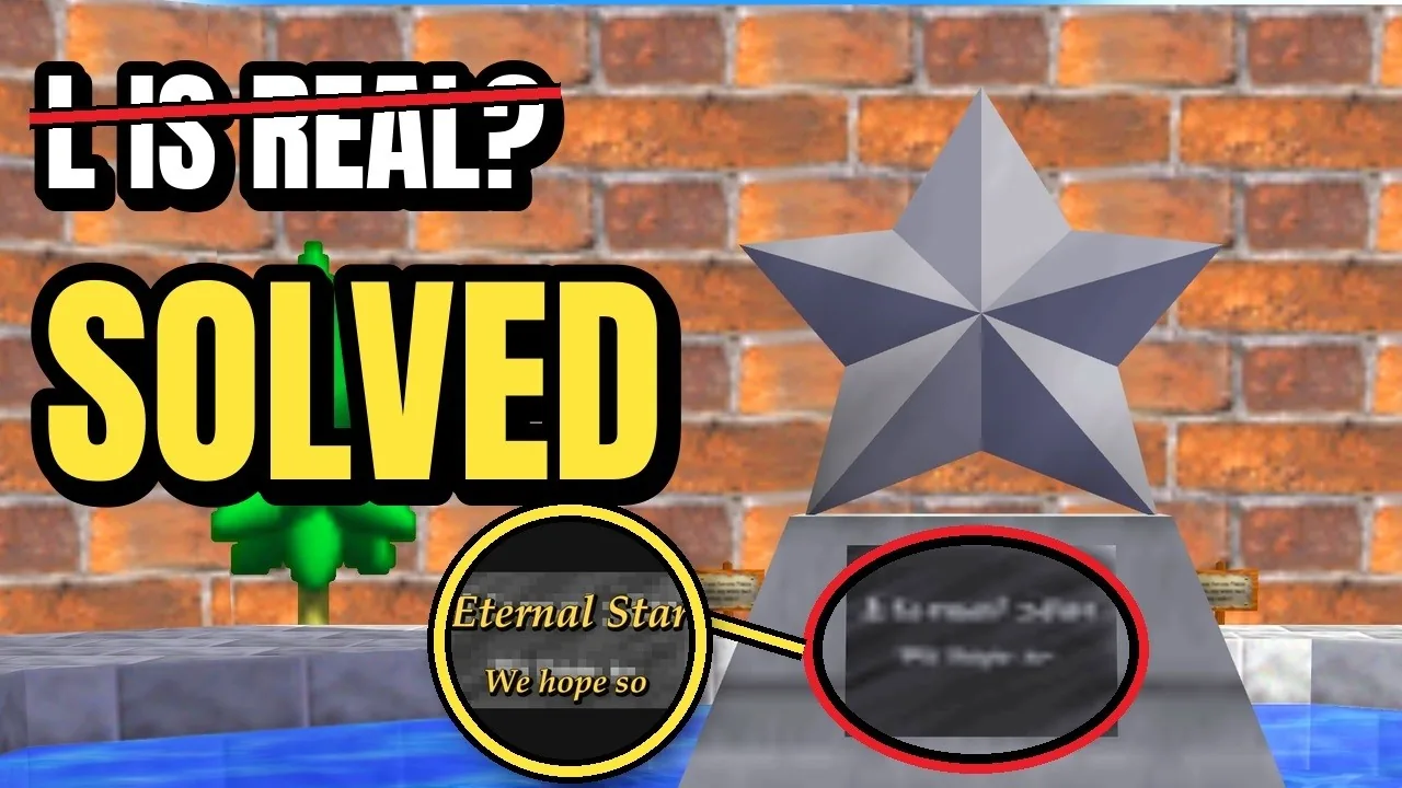Pixel analysis video solving the Super Mario 64 plaque inscription