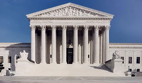 The Supreme Court building where arguments take place in the Boulder climate dispute.