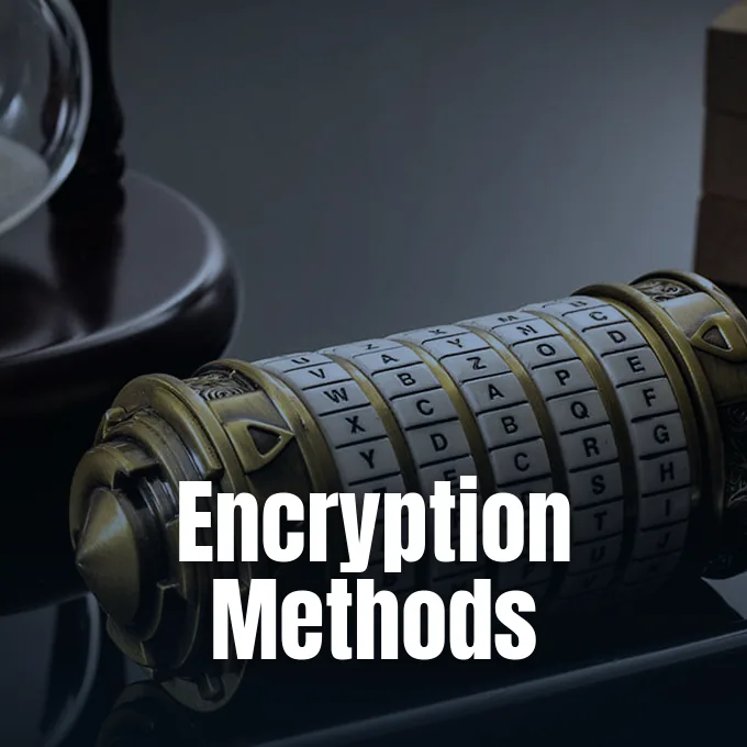 A mechanical cryptex cylinder lock with letter dials resting on a reflective dark surface.