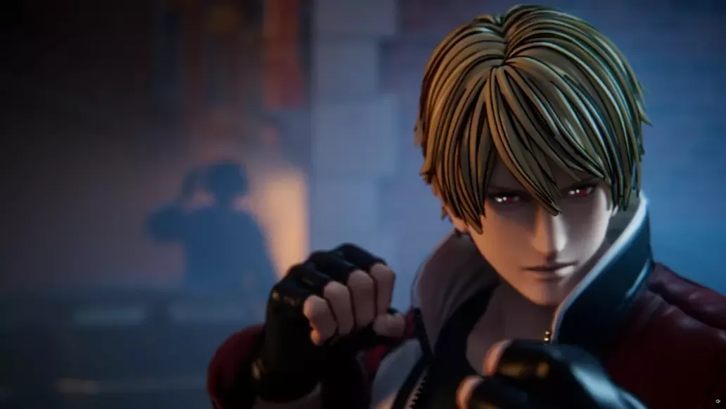 Fatal Fury: City of the Wolves teaser artwork featuring Tekken 8 Reina in the background.