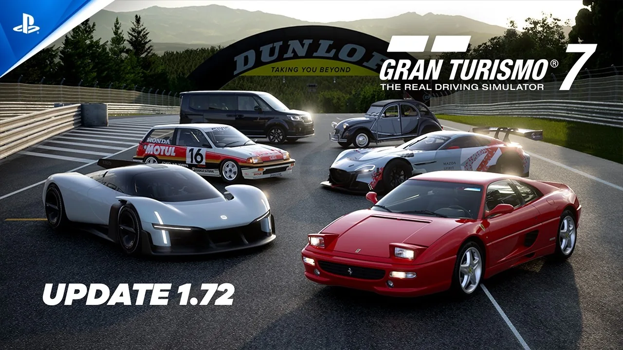 Gran Turismo 7 October update video cover featuring new race cars