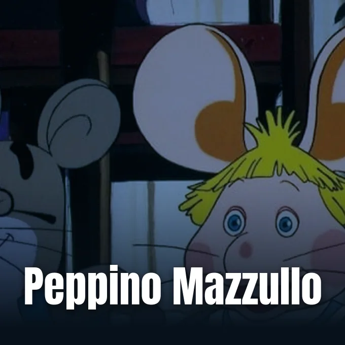 Promotional depiction of Topo Gigio, the puppet mouse brought to life by Topo Gigio voice actor Peppino Mazzullo.