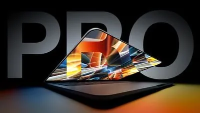 A concept render shows the touchscreen MacBook Pro with an edge-to-edge display.